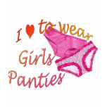 Love to Wear Girls Panties Front and Back Printing T-shirt