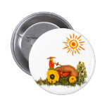 LOVE Tractor Pinback Button