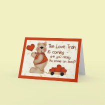 Love Train Bear cards