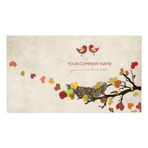 Love Tree Business Card (front side)