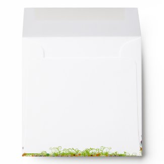 Love Tree Flower Wedding RSVP Envelopes envelope