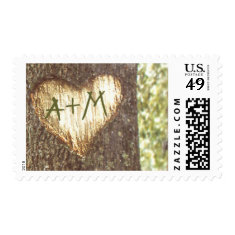   love tree postage stamps for rustic weddings stamp