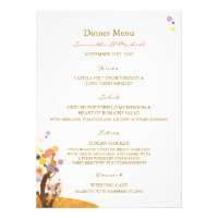 Love Trees DIY Wedding Reception Menu (5.5x7.5) Invitations
