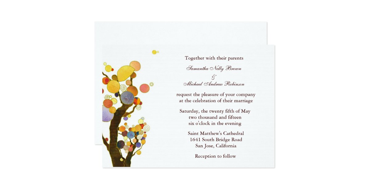 Love Trees(in White) Wedding Invitations Zazzle