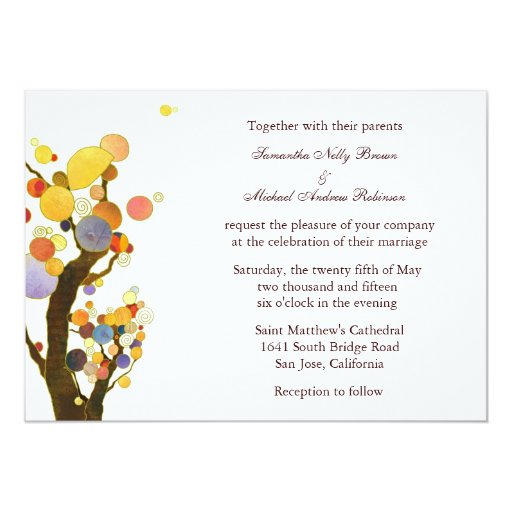 Love Trees(in White) Wedding Invitations Zazzle