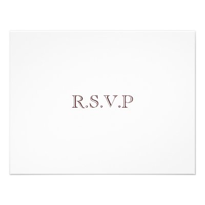 Love Trees(in White): Wedding RSVP Invitations