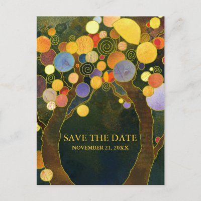 Love Trees Modern Wedding Save the Date Postcards