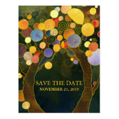 Love Trees Modern Wedding Save the Date Postcards