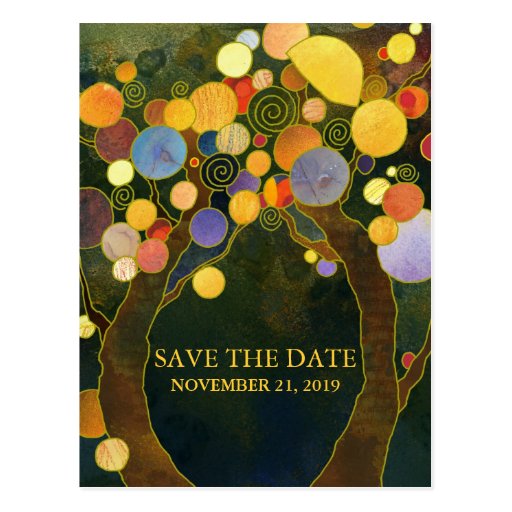 Love Trees Modern Wedding Save the Date Postcards