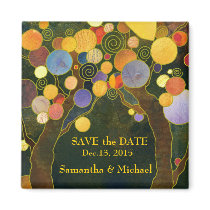 Love Trees Save the Date Wedding magnets by daphne1024 Love Trees Save the Date Wedding magnets
