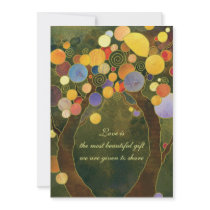 Love Trees: Wedding Invitation(Olive Green Front)