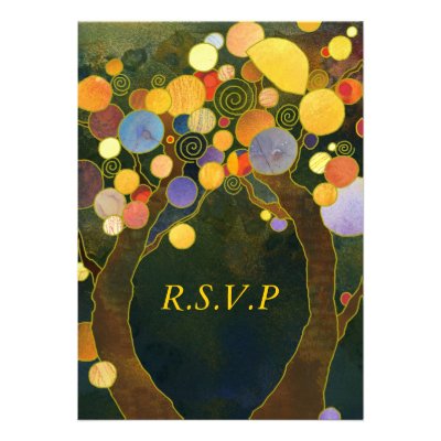 Love Trees: Wedding RSVP Invitations