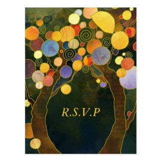 Love Trees: Wedding RSVP Postcards