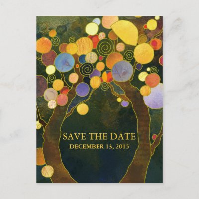 Love Trees Wedding Save the Date Postcards by daphne1024