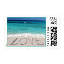 Love Tropical Sand Wedding Postage