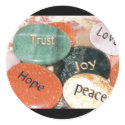 Love Trust Joy Peace Hope stickers