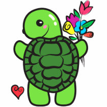Love turtle cut out