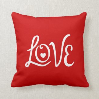 LOVE Typography Art Pillows