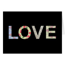Love typography - Black Cards