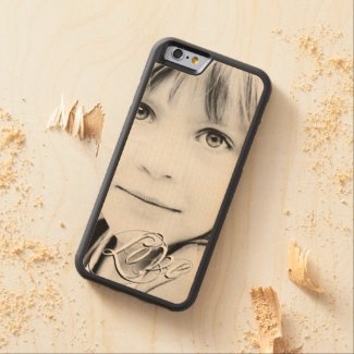 "Love" Typography Photo Template Add Your Photo Carved® Maple iPhone 6 Bumper Case