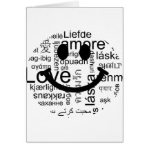 Love typography smiley cards