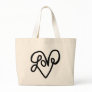 Love Typography Text Art Tote Bag