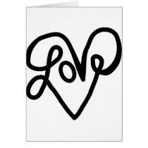 Love Typography Text Art Cards