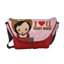 Love U Beary Much Rickshaw Messenger Bag messenger bags
