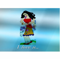 Love u girls photo sculptures