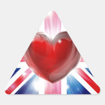 Love UK flag heart background Stickers