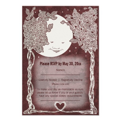 Love Under the Stars, 3.5x5 RSVP Custom Announcement