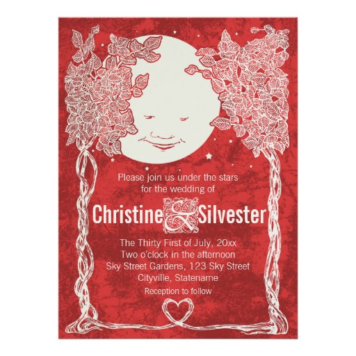 Love Under the Stars, wedding Personalized Announcements