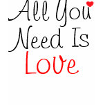 Love V Neck Tshirt