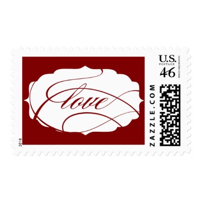 Love Valentine in Red postage