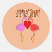 Love Valentine`s Day With Background Sticker