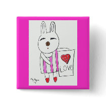 love Valentines button
