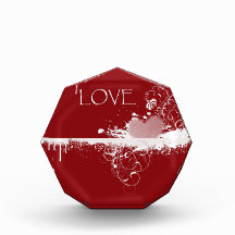 LOVE Valentine's Day Red White Heart Gifts Award
