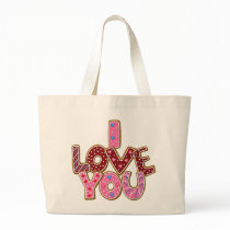 Love Valentine's Day tote bag