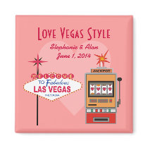 Love Vegas Style Save The Date Magnets