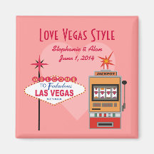 Love Vegas Style Save The Date Magnets