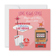 Love Vegas Style Wedding Invitation invitation