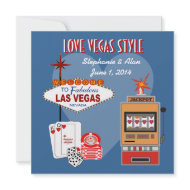 Love Vegas Style Wedding Invitation invitation