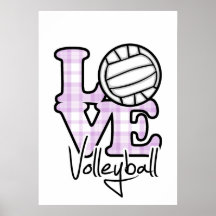 Love Volleyball Poster