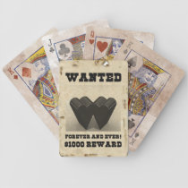 Love Wanted Poster Playing Cards playing cards