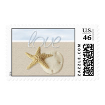 Love Wedding Invitation Postage Stamp