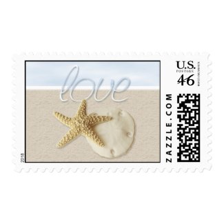 Love Wedding Invitation Postage Stamp stamp