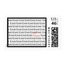 Love Wedding Invitation Postage Stamp