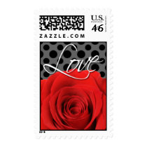 Love Wedding Invitation Postage Stamp