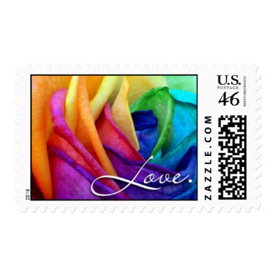 Love Wedding Invitation Postage Stamp