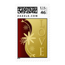 Love Wedding Invitation Postage Stamp by EverAfter Love Wedding Invitation Postage Stamp